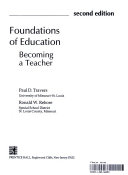 Foundations of education : becoming a teacher /