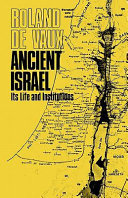 Ancient Israel : social institutions /