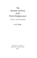 The structure and form of the French Enlightenment /
