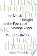 The music of thought in the poetry of George Oppen and William Bronk