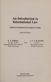 An Introduction to International law /
