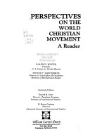 Pespectives on the world christian movement /