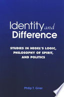 Identity and difference studies in Hegel's logic, philosophy of spirit, and politics /