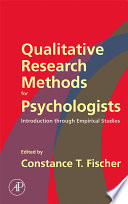 Qualitative research methods for psychologists introduction to empirical studies /
