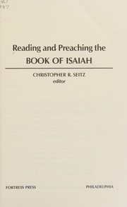 Reading and preaching the : Book of Isaiah. /