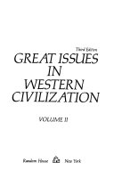 Great issues in Western Civilization.