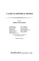A guide to historical method.