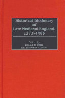 Historical dictionary of late medieval England, 1272-1485