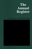 The annual register : a record of world events 2001 /