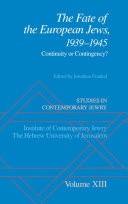 Studies in contemporary Jewry continuity or contingency? /