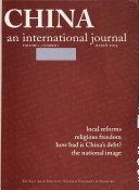 China : an international journal.