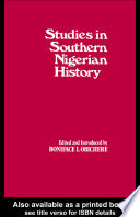 Studies in Southern Nigerian history
