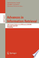 Advances in information retrieval : 29th European Conference on IR Research, ECIR 2007, Rome, Italy, April 2-5, 2007 : proceedings /