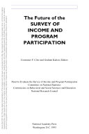 The Future of the Survey of Income and Program Participation