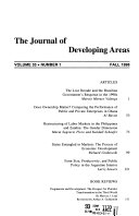 The journal of developing areas.