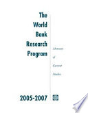 The World Bank research program abstracts of current studies.