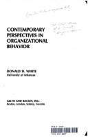 Contemporary perspectives in organizational behavior /