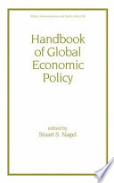 Handbook of global economic policy