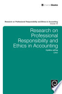 Research on professional responsibility and ethics in accounting