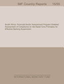 South Africa : Financial Sector Assessment Program: detailed assessment of compliance on the Basel Core Principles for effective banking supervision /