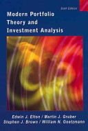 Modern portfolio theory and investment analysis /