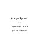 Budget speech for the fiscal year 2009/2010 (1st July - 30th June) : by hon. Uhuru Muigai Kenyatta /