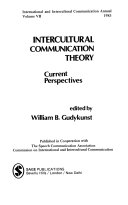 Intercultural communication theory : Current perspectives /
