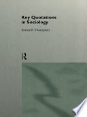 Key quotations in sociology