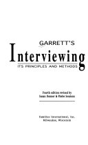 Garrett's interviewing. : its principles and methods /