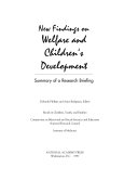 New findings on welfare and children's development summary of a research briefing /