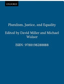 Pluralism, justice, and equality