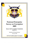 National enterprise survey on corruption 2009