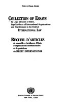 Collection of essays : International law.