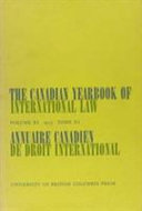 The Canadian yearbook of international law, 1973