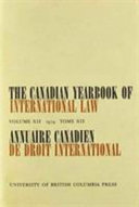 The Canadian yearbook of international law, 1974