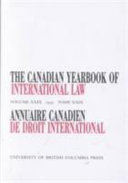 The Canadian yearbook of international law, 1991