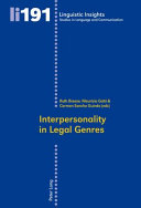 Interpersonality in legal genres /