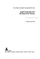 Legal language and the search for clarity practice and tools /