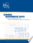 Doing business 2013 smarter regulations for small and medium-sized enterprises.