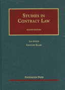Studies in contract law /