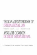 The Canadian yearbook of international law 2001 Annuaire canadien de droit international 2001.