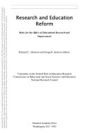 Research and education reform roles for the Office of Educational Research and Improvement /