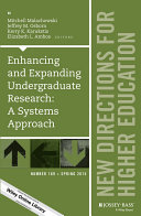 Enhancing and expanding undergraduate research : a systems approach /