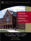 Modern education finance and policy /