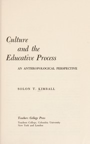 Culture and the educative process : an anthropological perspective. /