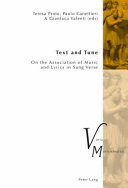 Text and tune : on the association of music and lyrics in sung verse /