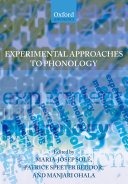 Experimental approaches to phonology
