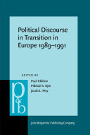 Political discourse in transition in Europe, 1989-1991