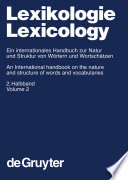 Lexikologie ein internationales handbuch zur natur und struktur von wörtern und wortschätzen.