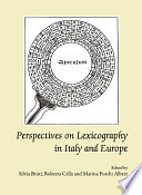 Perspectives on lexicography in Italy and Europe